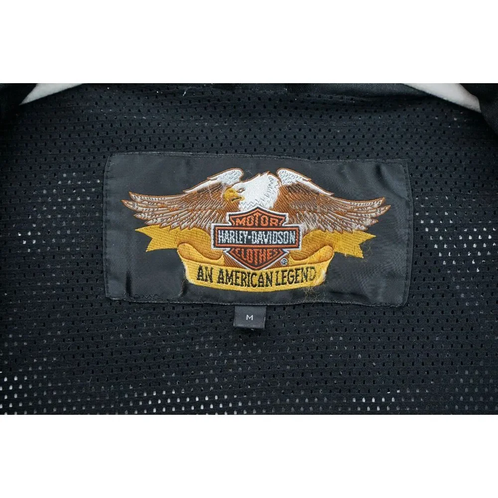 Vintage Y2K Harley Davidson Men's Motorcycle Jacket Riding Size Medium‎ Full Zip